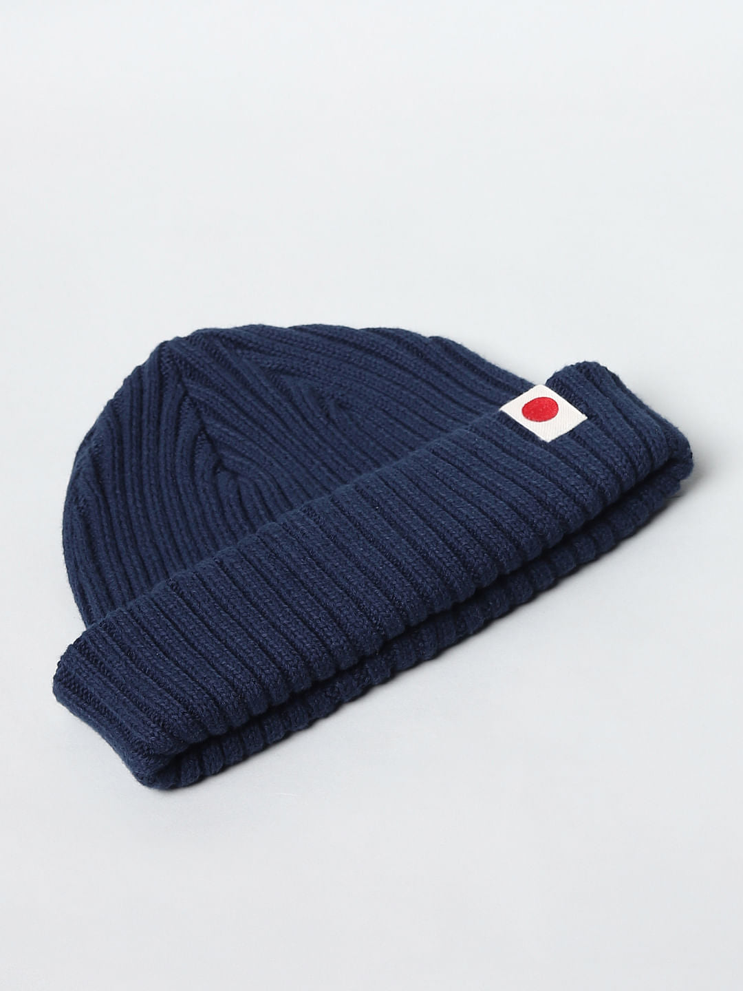 Navy Blue Ribbed Beanie