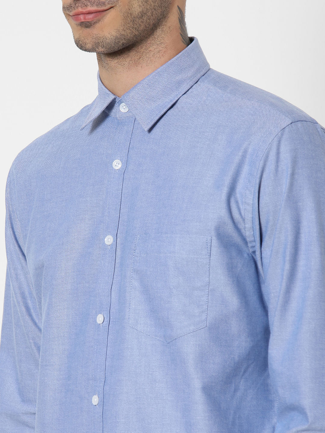 Blue Formal Full Sleeves Shirt