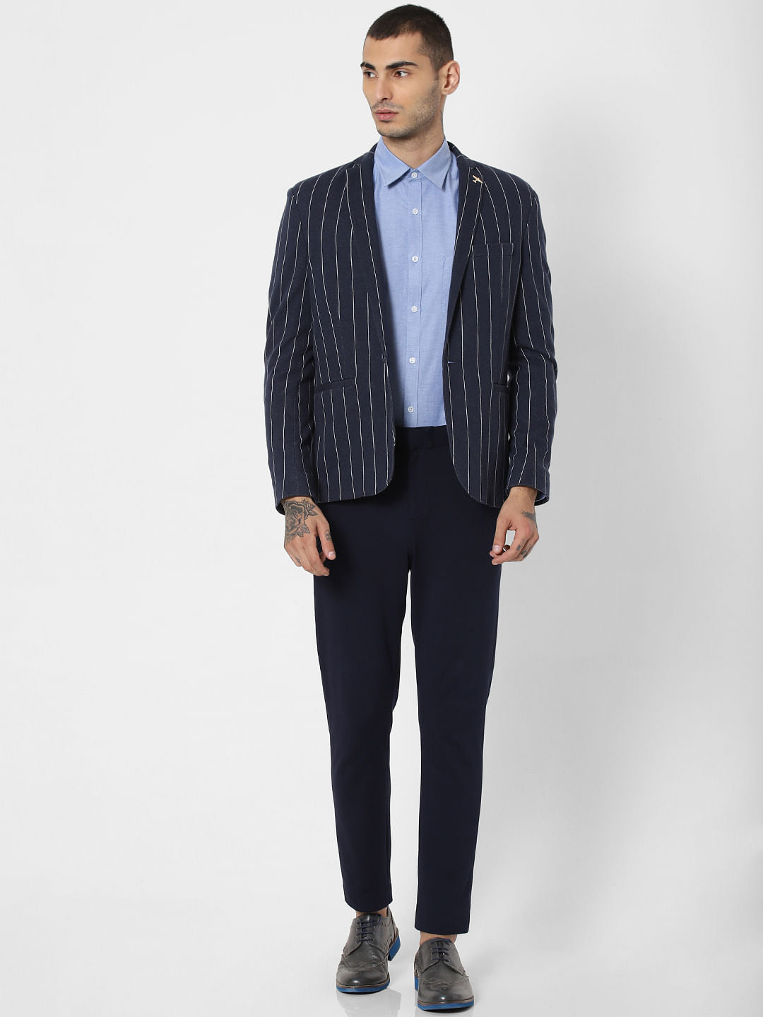 Blue Formal Full Sleeves Shirt