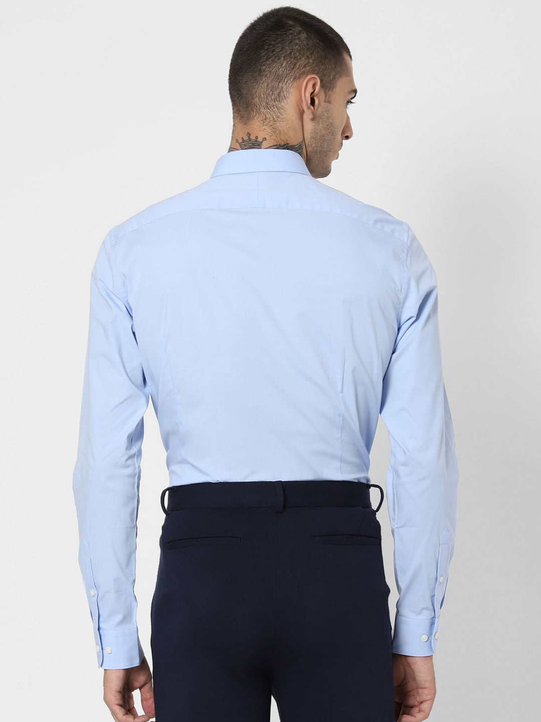 Blue Formal Full Sleeves Shirt