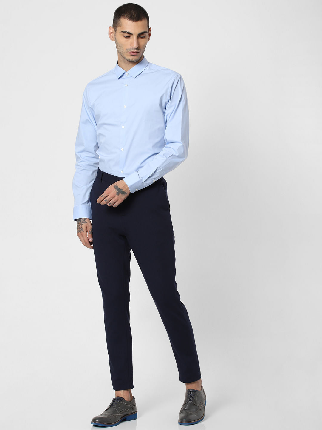 Blue Formal Full Sleeves Shirt