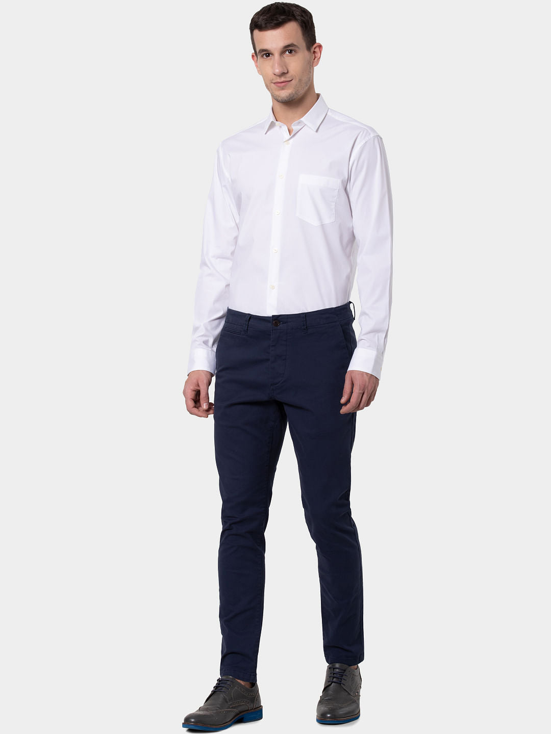 White Formal Full Sleeves Shirt - XS