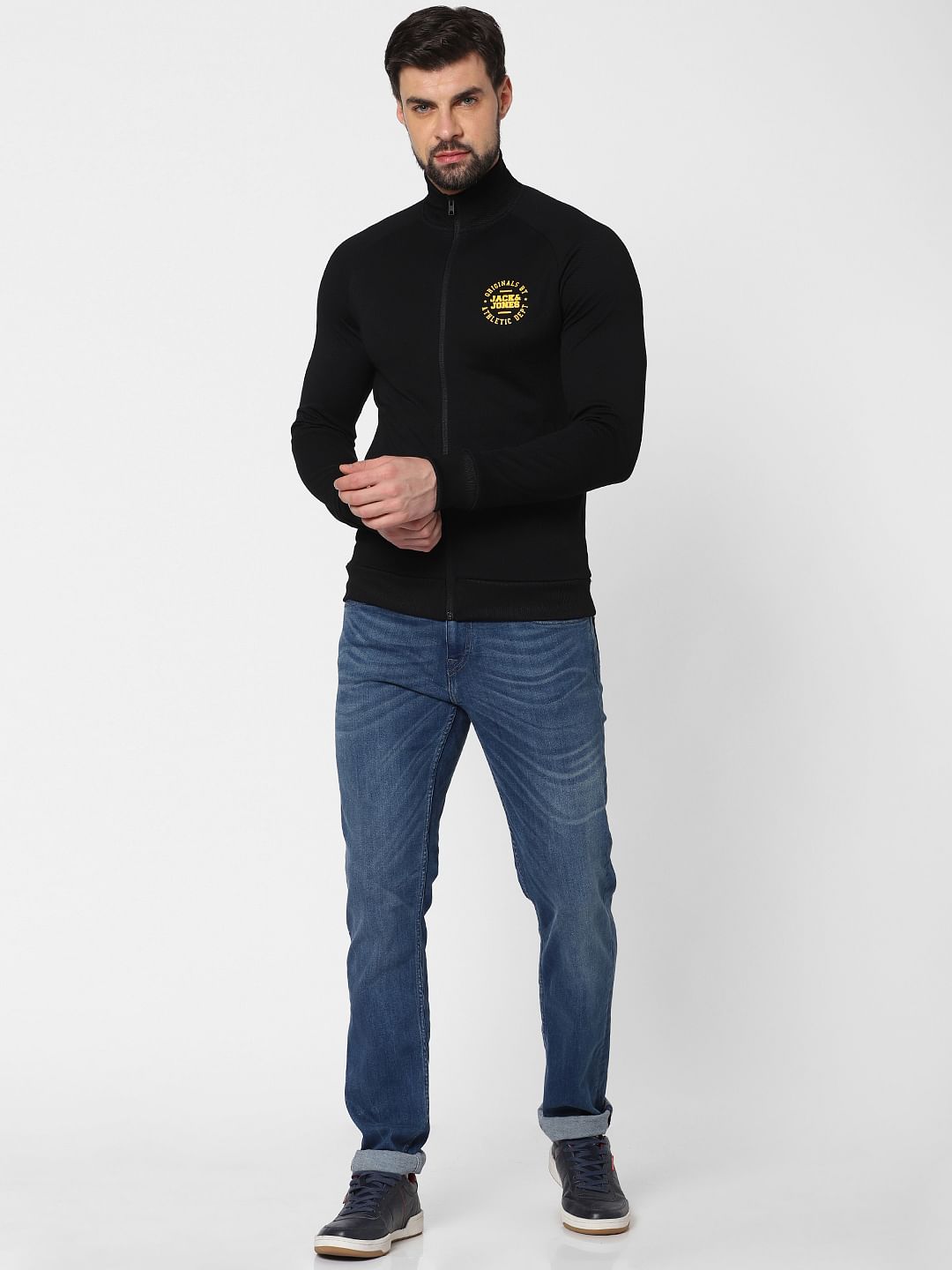 Black Zip Up Sweatshirt