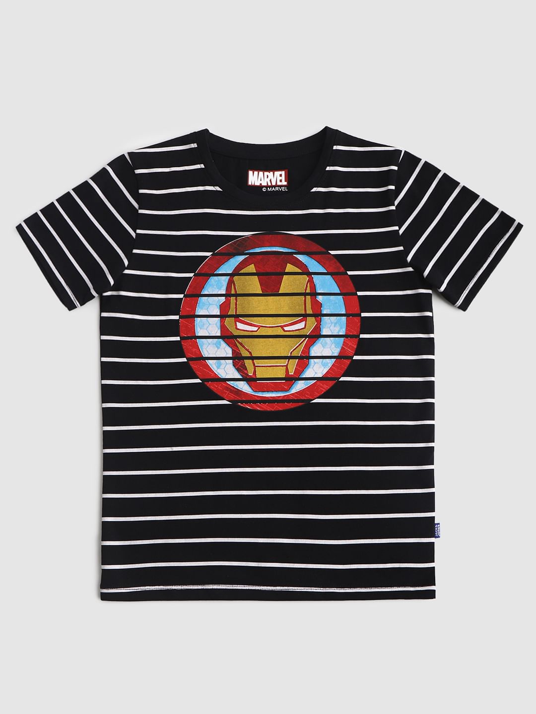 Boys x Marvel Black Iron Man T-shirt - 128/8Y