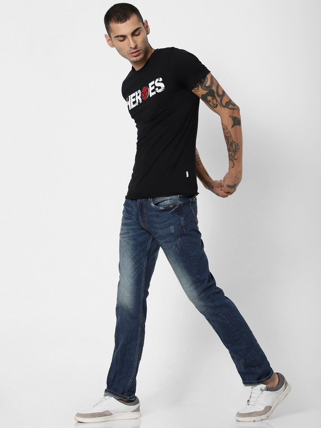 X Power Of Icon Black Heroes Crew Neck T-Shirt