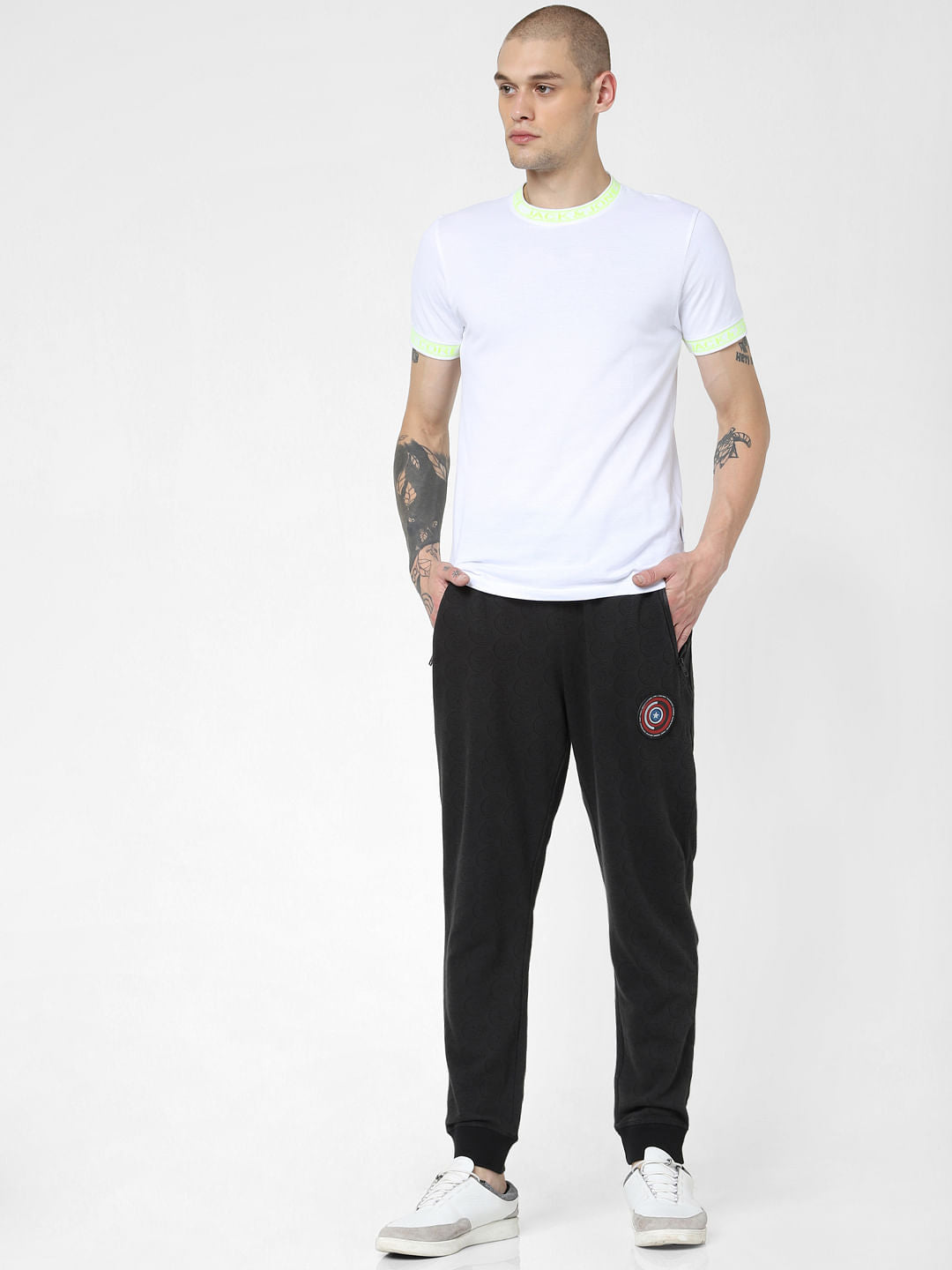 X Power Of Icon Black Sheild Print Sweatpants - S
