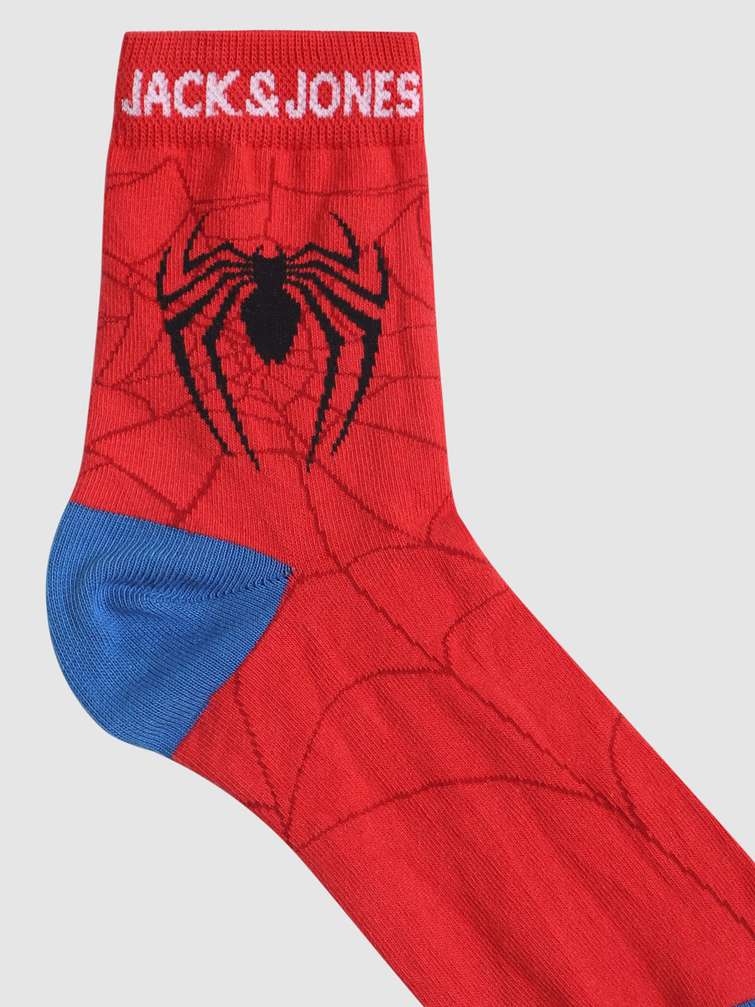 Red Graphic Print Mid Calf Length Socks