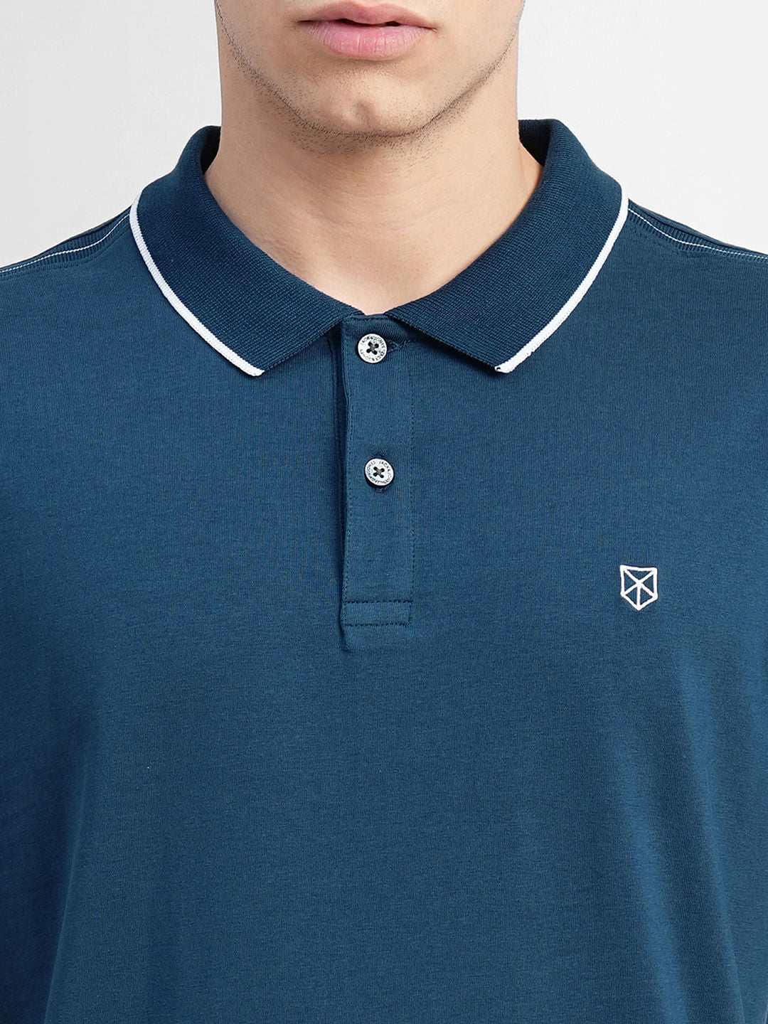 Blue Polo Neck T-shirt