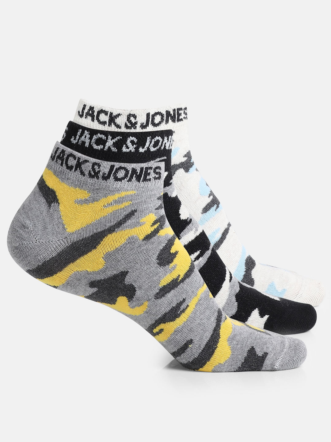 Pack of 3 Camo Print Ankle Length Socks - ONE