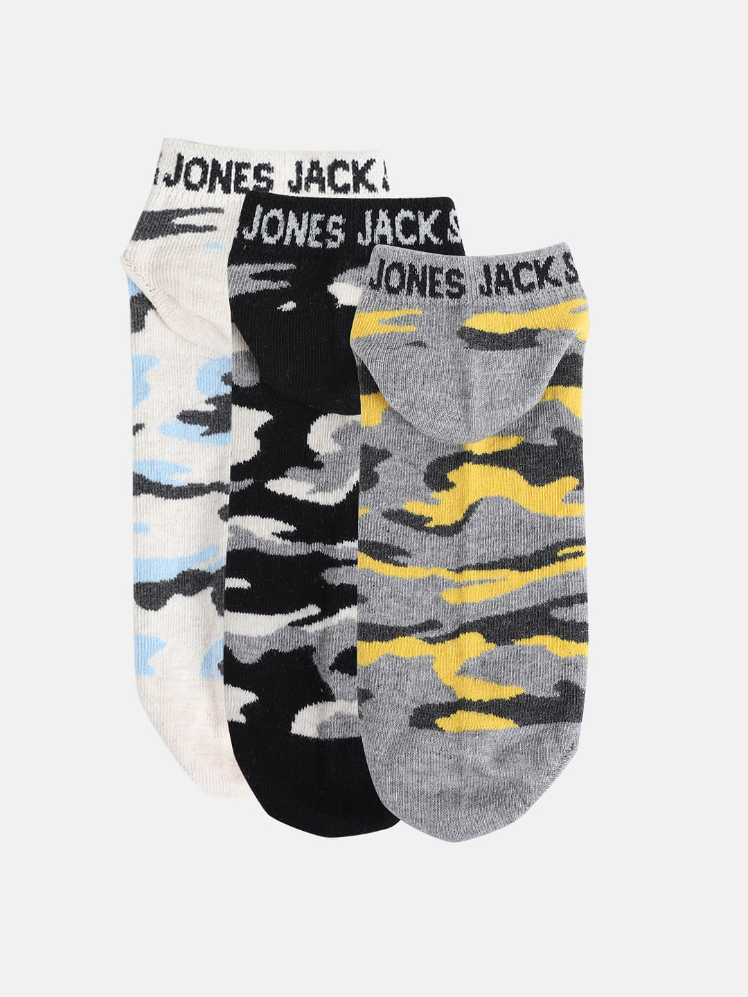 Pack of 3 Camo Print Ankle Length Socks