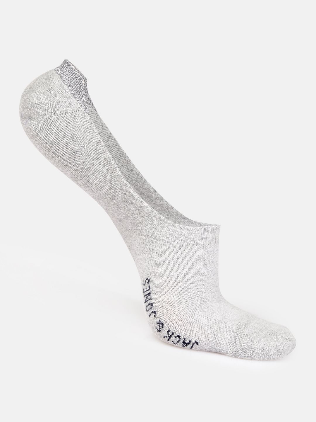 Pack of Three No Show Socks - White, Grey, Black