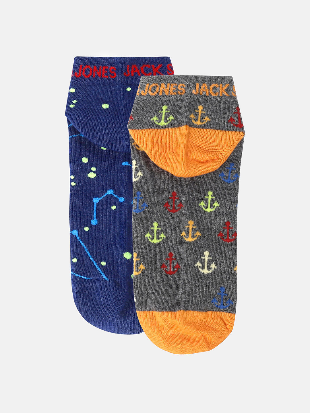 Pack of Two Ankle Length Socks - Blue & Grey
