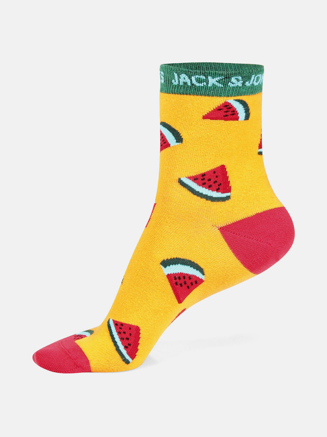 Yellow Mid Calf Length Socks