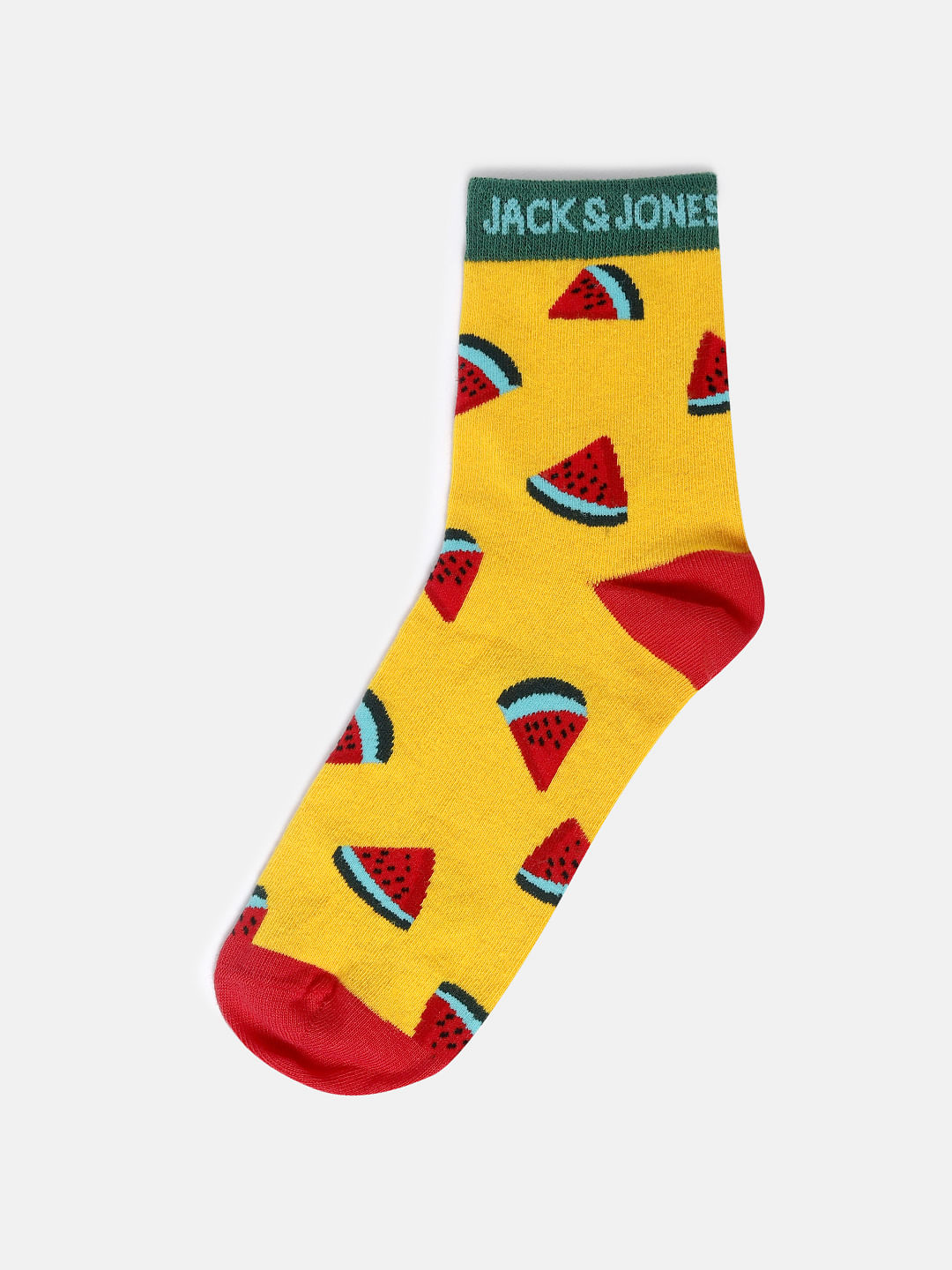 Yellow Mid Calf Length Socks