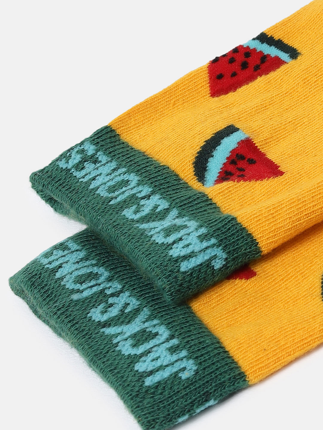 Yellow Mid Calf Length Socks