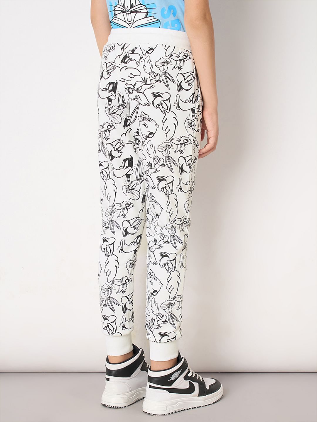 Looney Tunes White Printed Co-ord Set Sweatpants