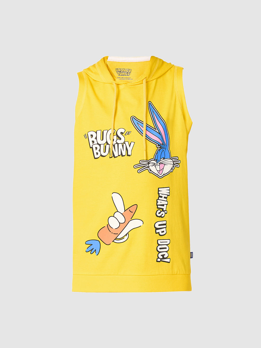 Looney Tunes Yellow Bugs Bunny Hooded T-shirt