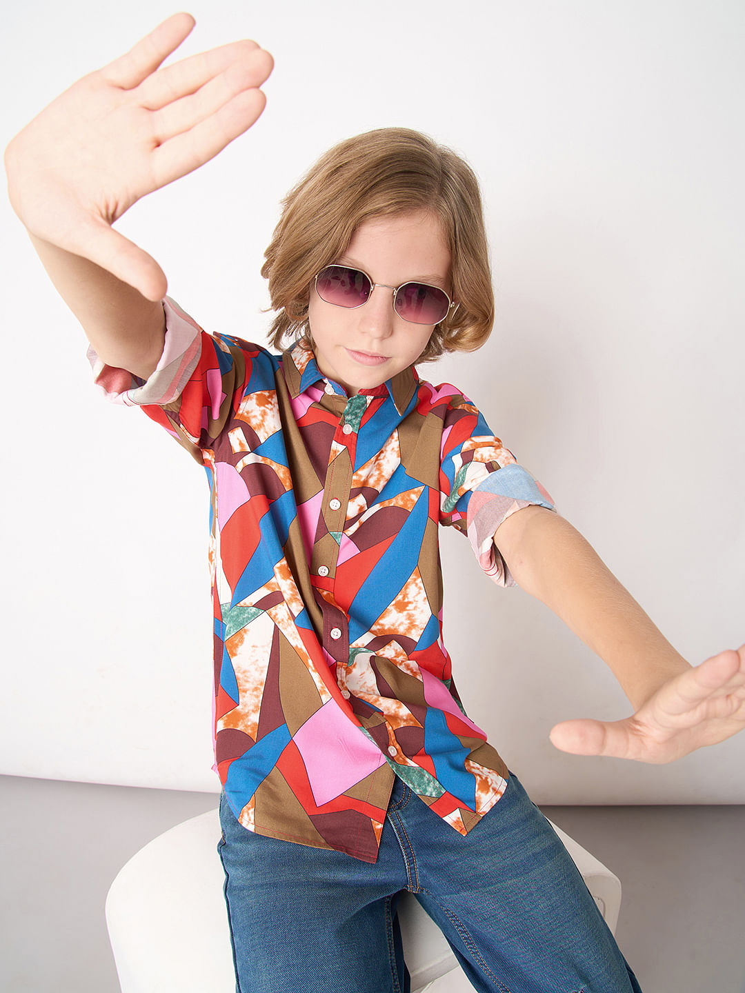 Boys Red Graffiti Print Shirt - 4/5Y