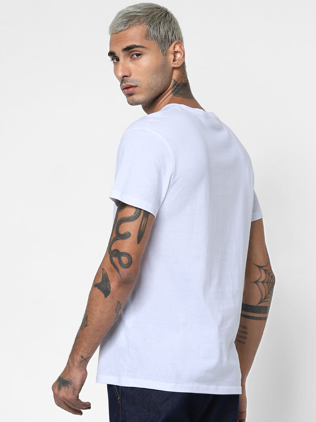 X Playboy White Graphic Print Crew Neck T-Shirt