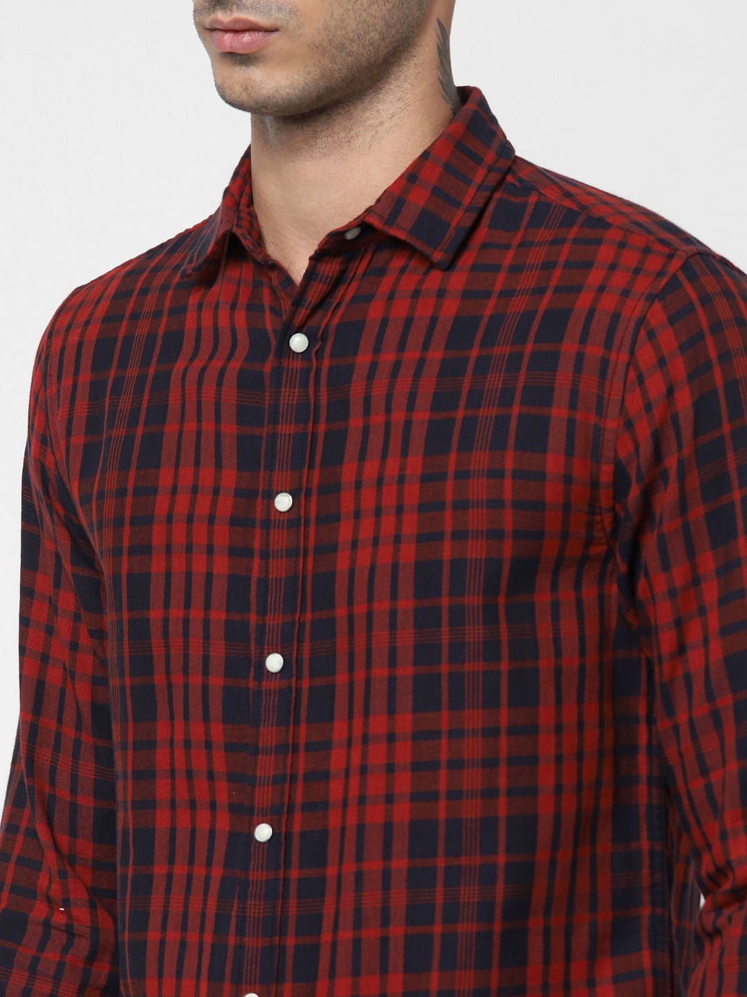 Red Check Full Sleeves Shirt