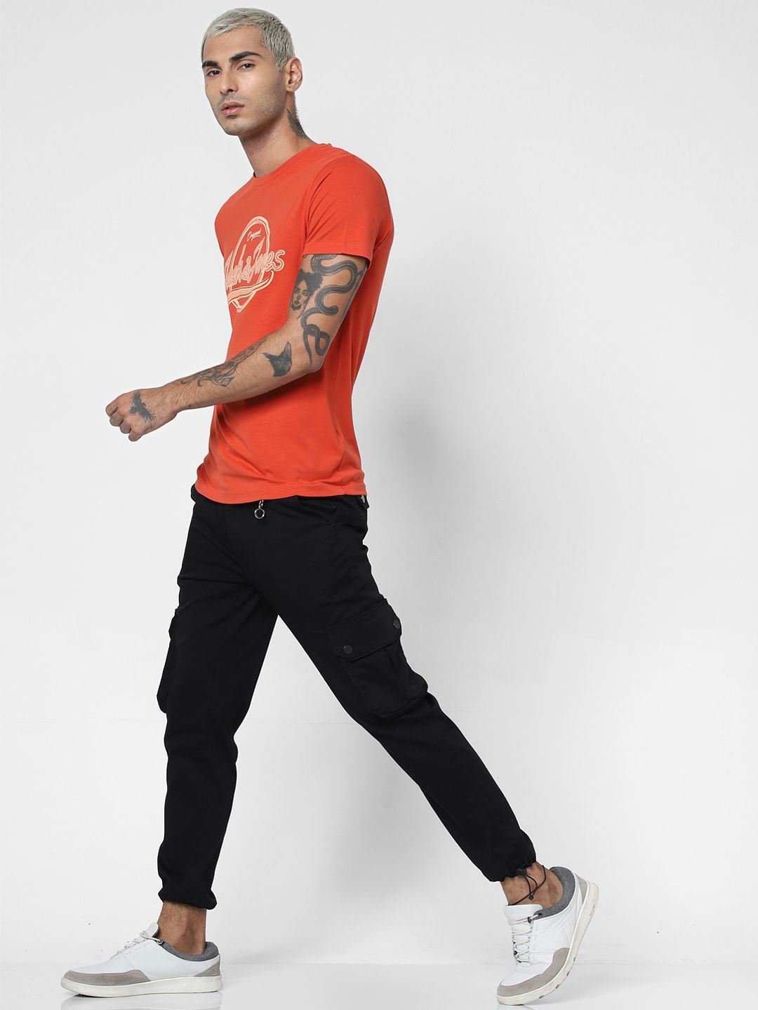Black Mid Rise Utility Anti-Fit Jeans - 28/30