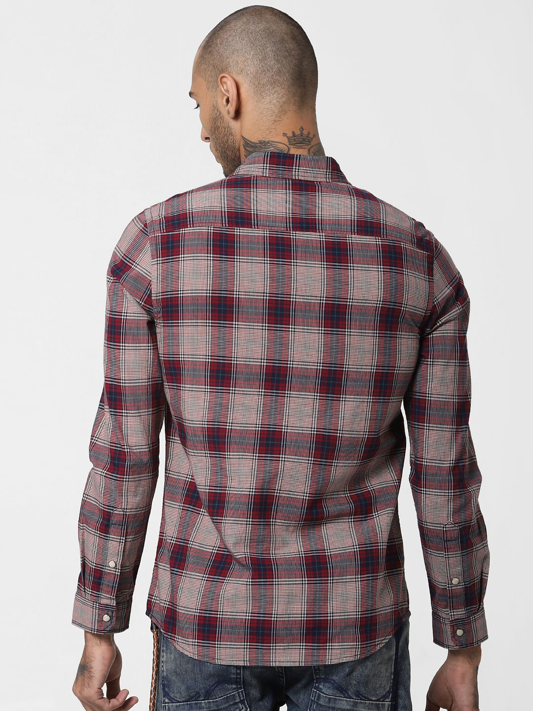 Red Check Full Sleeves Shirt