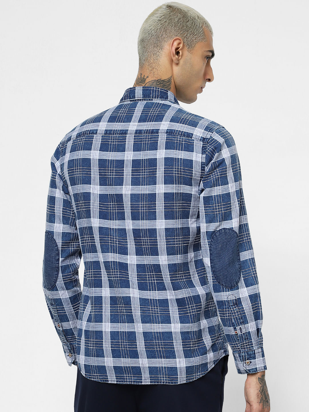 Blue Check Full Sleeves Shirt