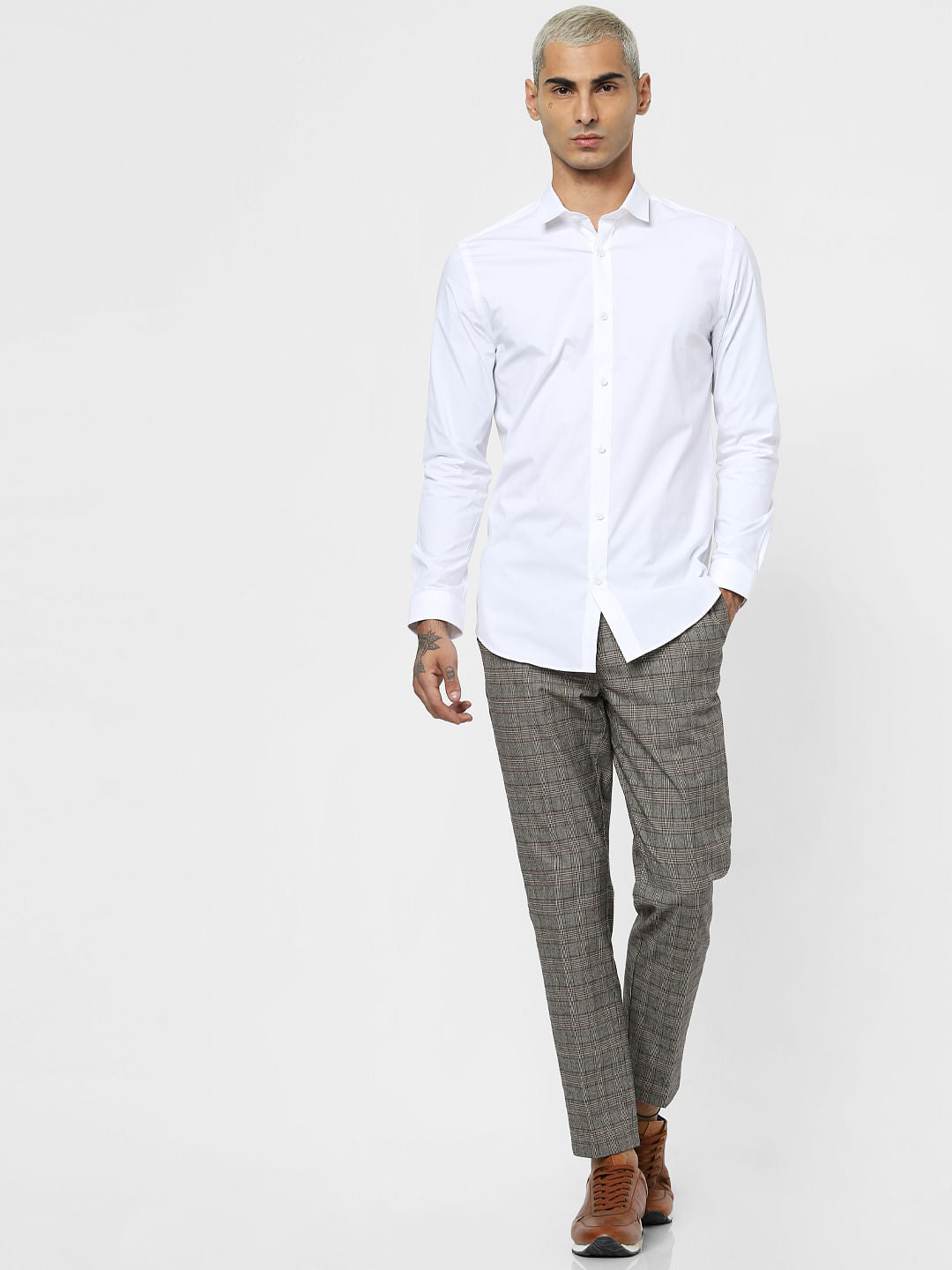 White Full Sleeves Shirt