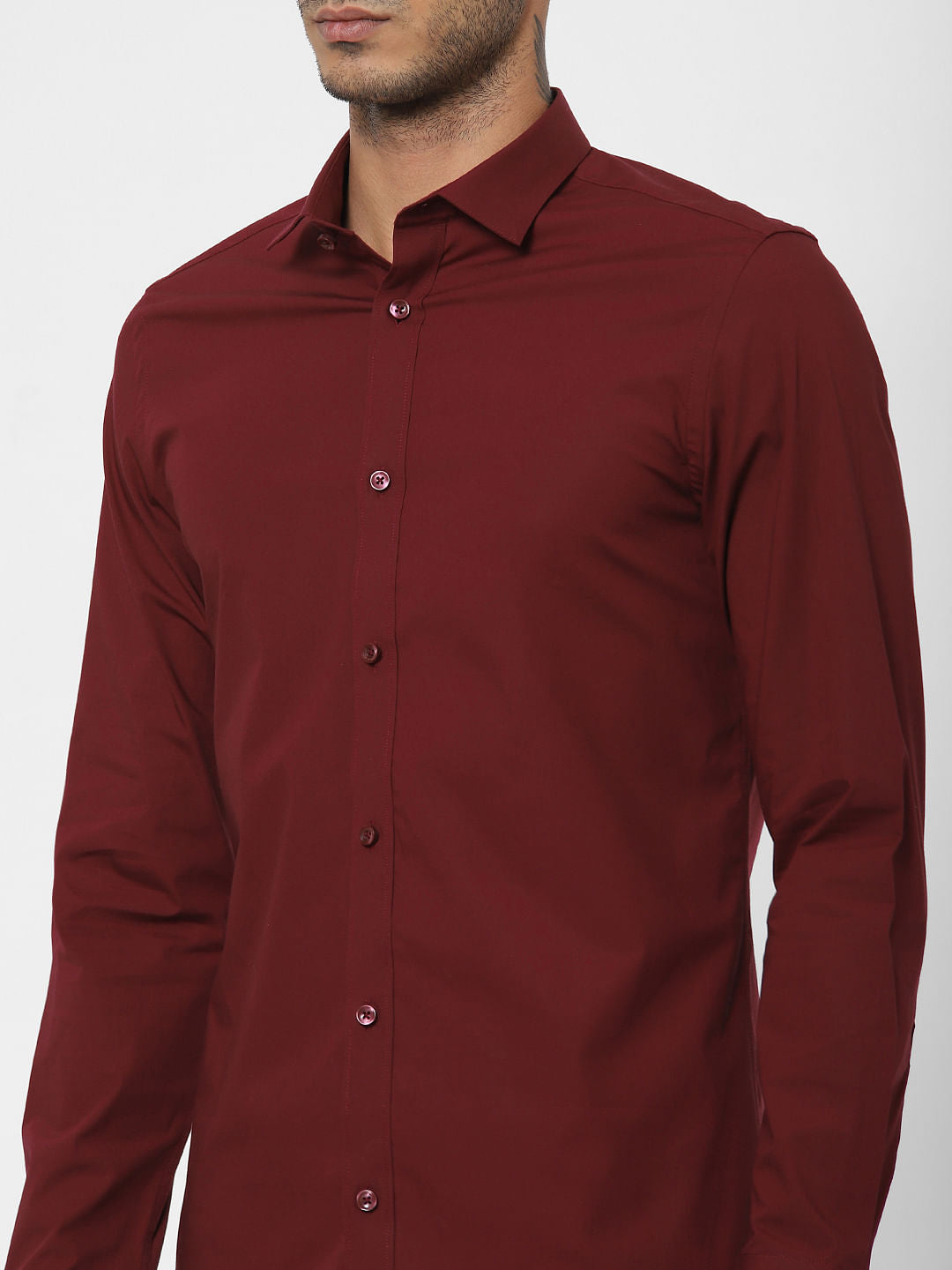 Maroon Full Sleeves Shirt