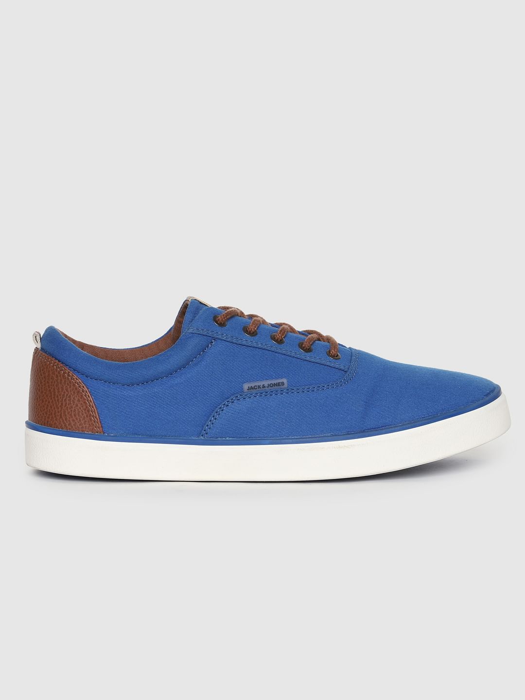 Blue Contrast Lace Sneakers