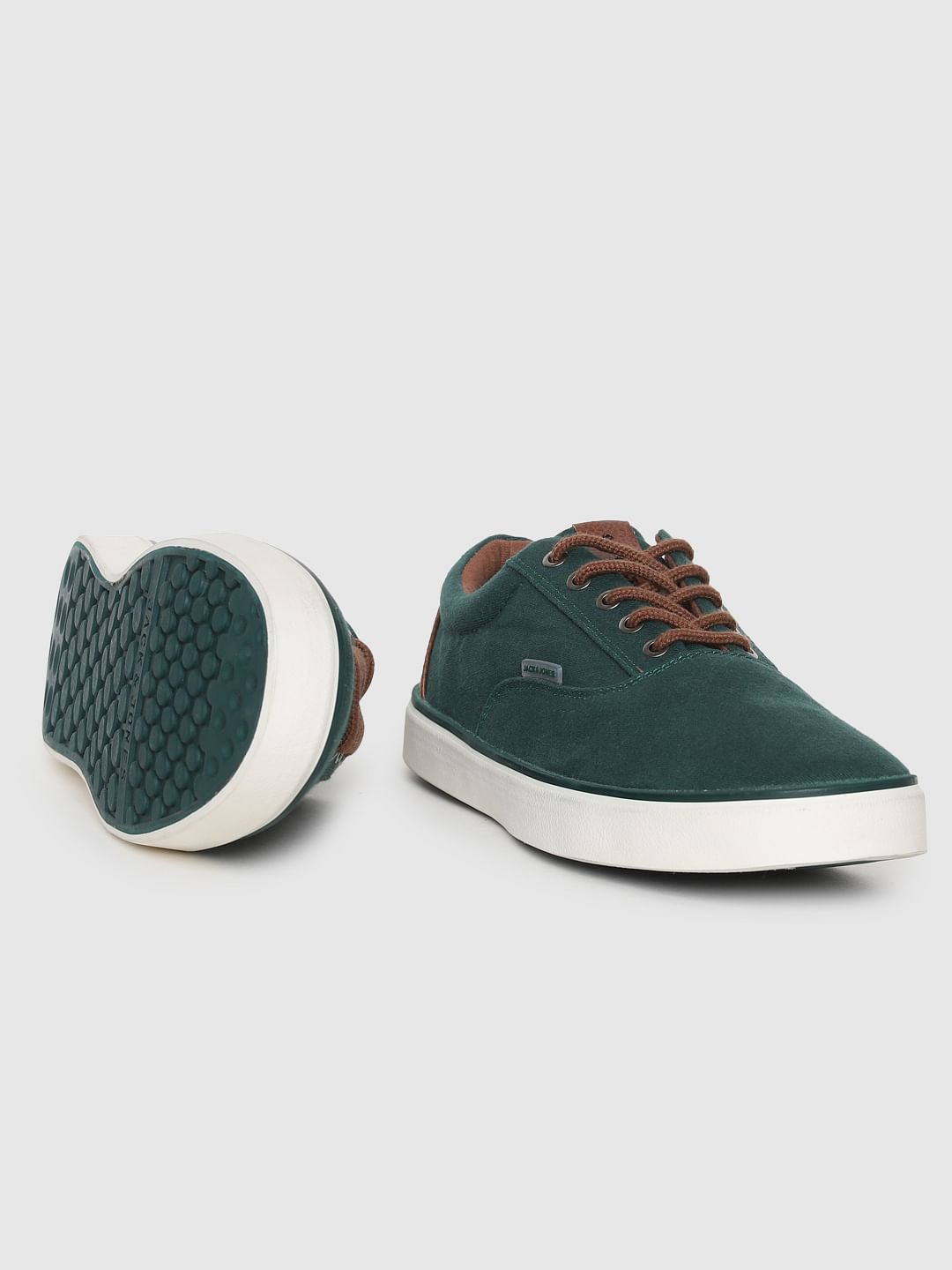 Green Contrast Lace Sneakers - 6