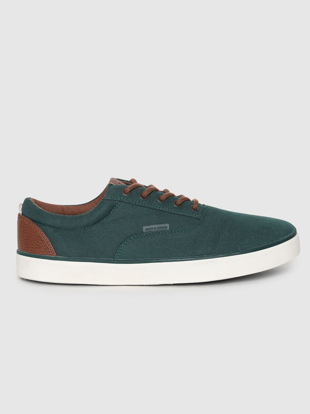 Green Contrast Lace Sneakers