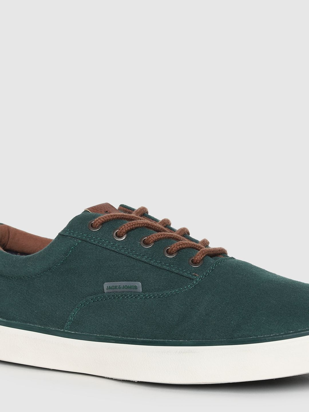 Green Contrast Lace Sneakers
