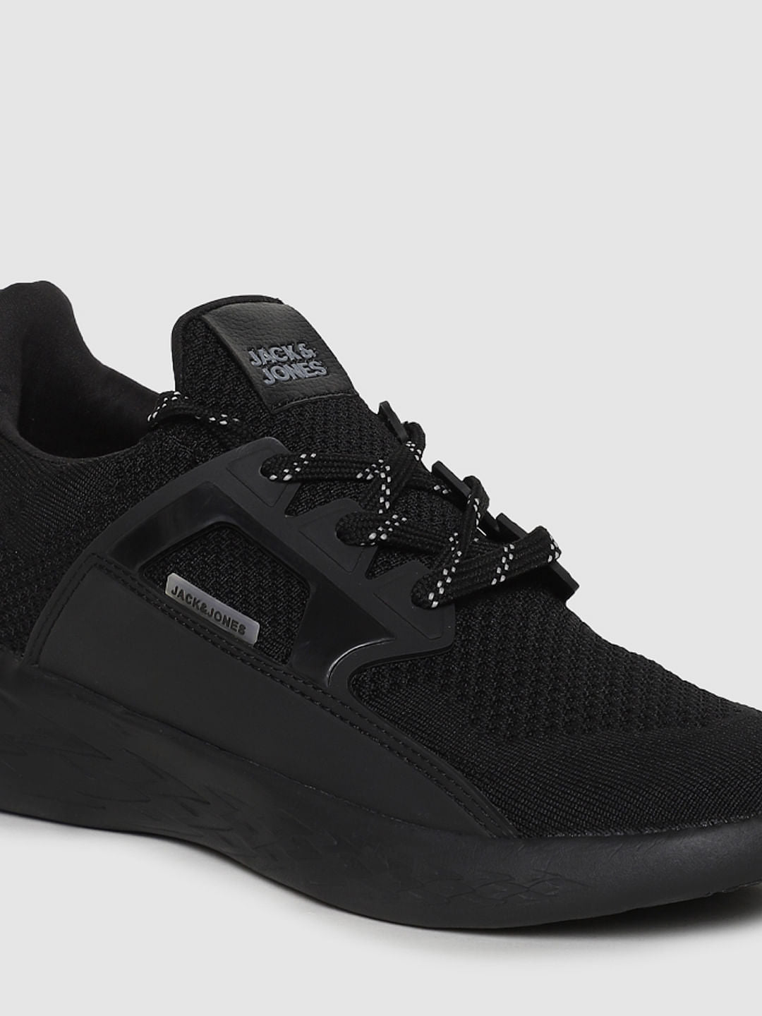 Black Mesh Detail Sneakers