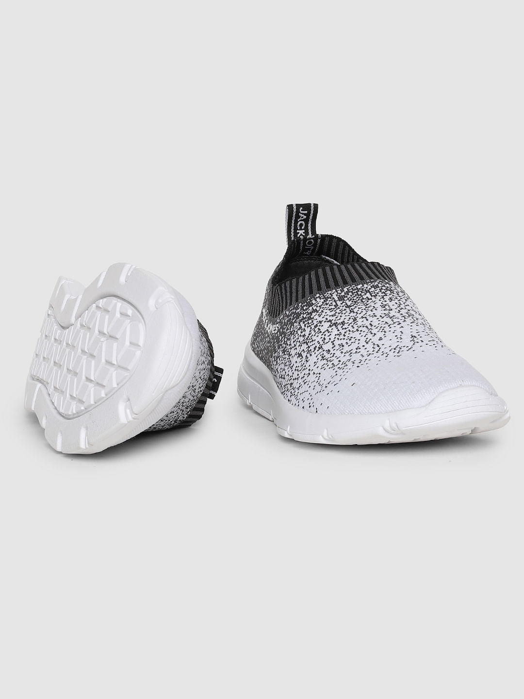 Grey Printed Slip On Sneakers - 6