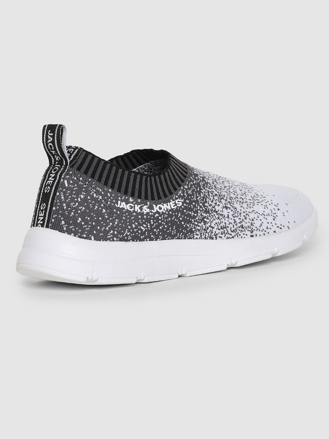Grey Printed Slip On Sneakers