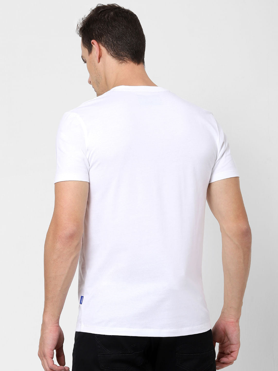 White Cactus Print Crew Neck T-shirt