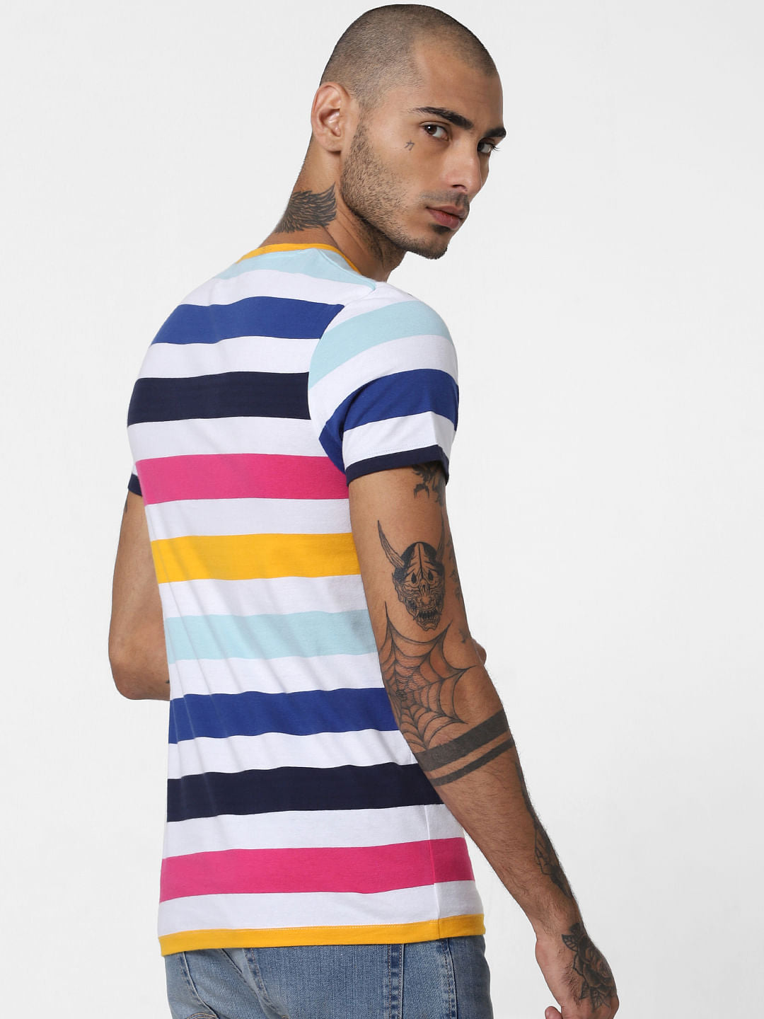 White Multi-Striped T-shirt