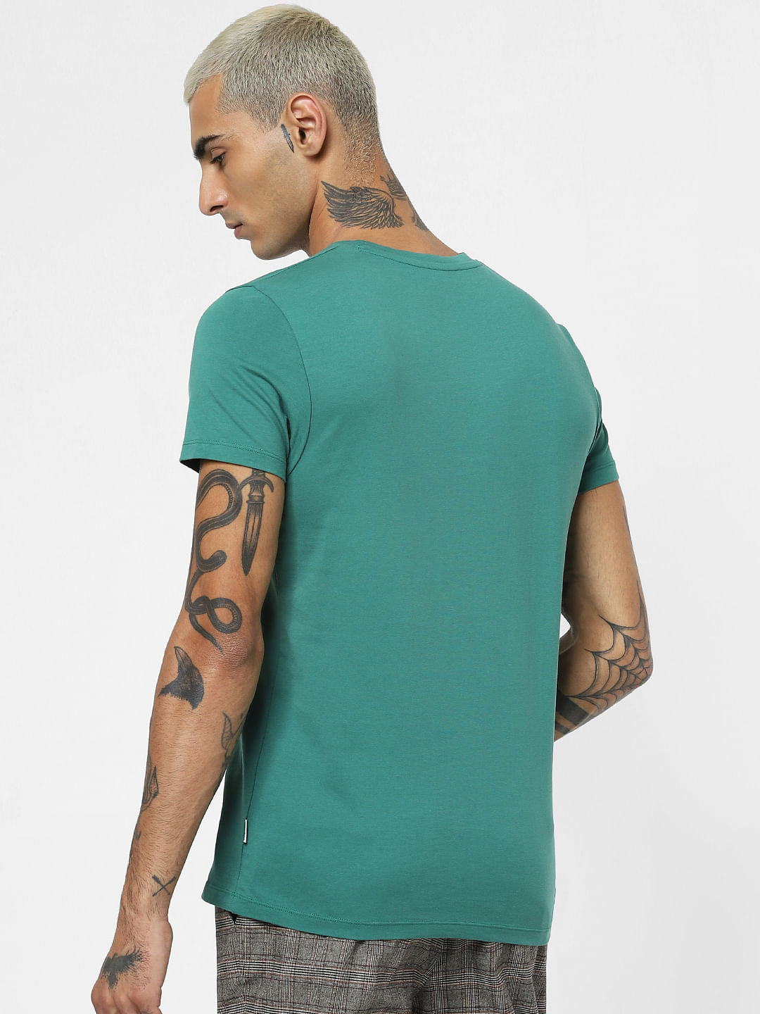 Green Graphic Print Crew Neck T-shirt