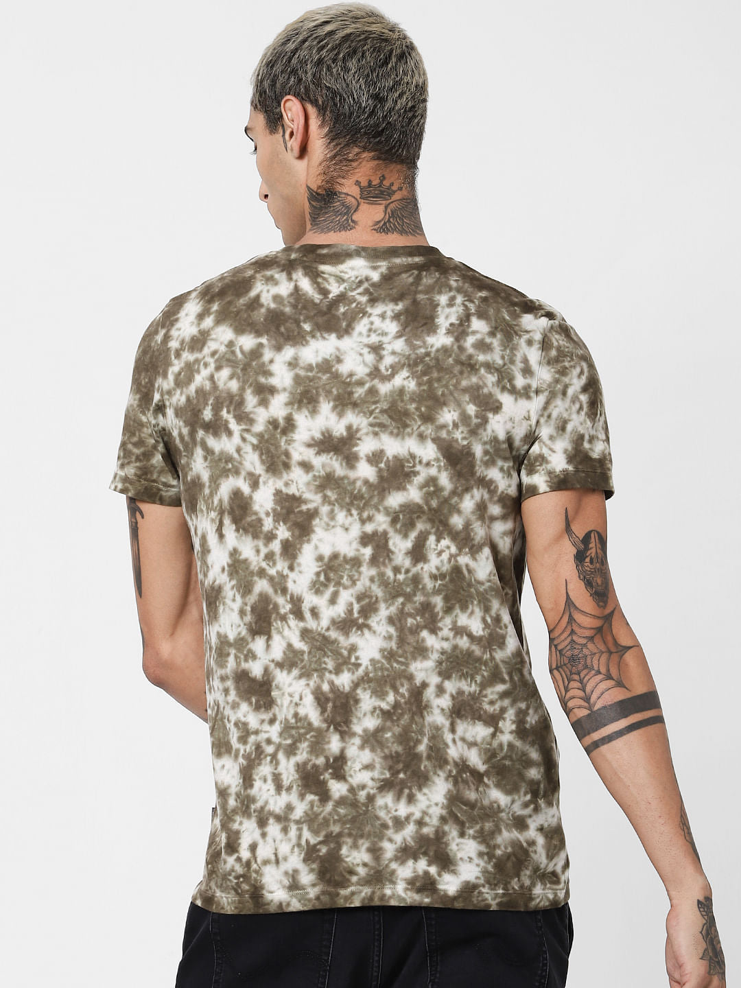 Green Tie Dye Crew Neck T-shirt