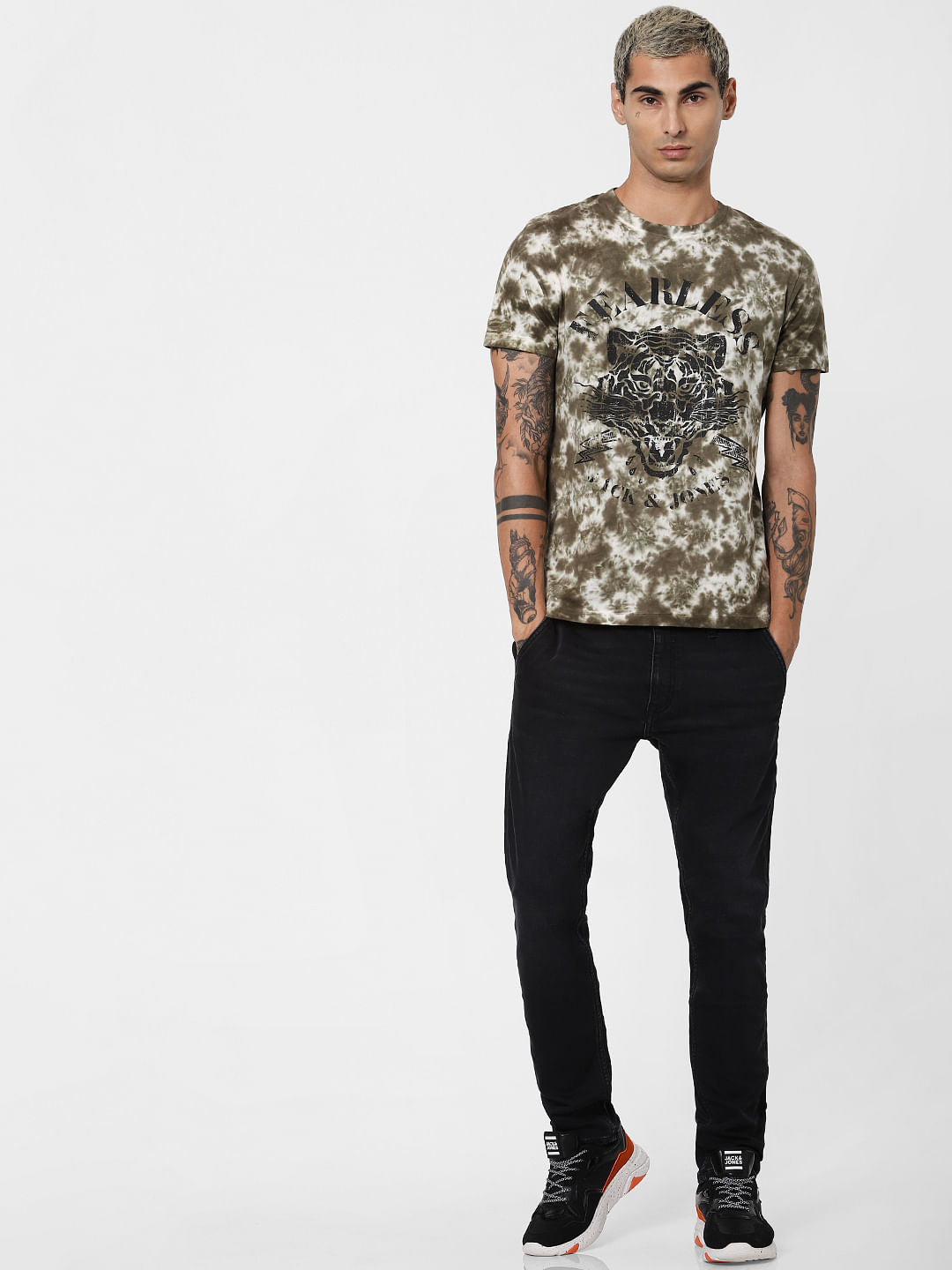 Green Tie Dye Crew Neck T-shirt