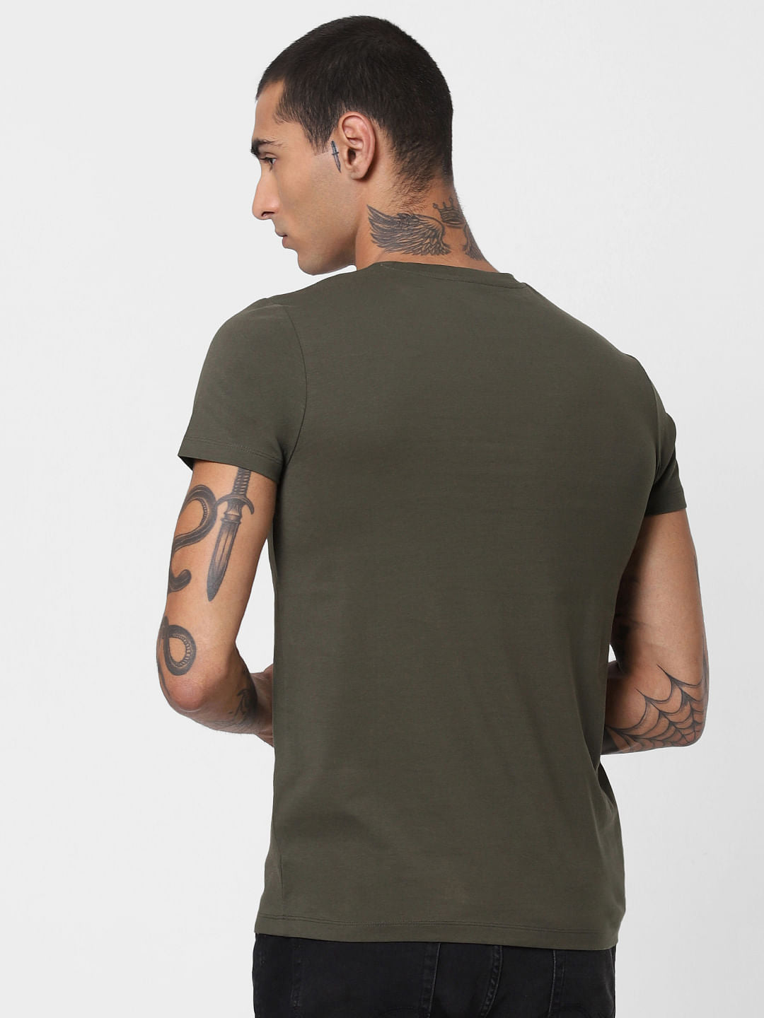 Dark Green Game Over Text T-shirt