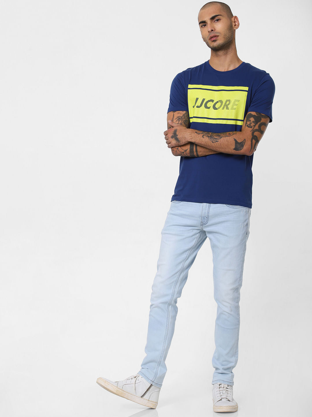 Light Blue Low Rise Washed Skinny Fit Jeans - 28/30
