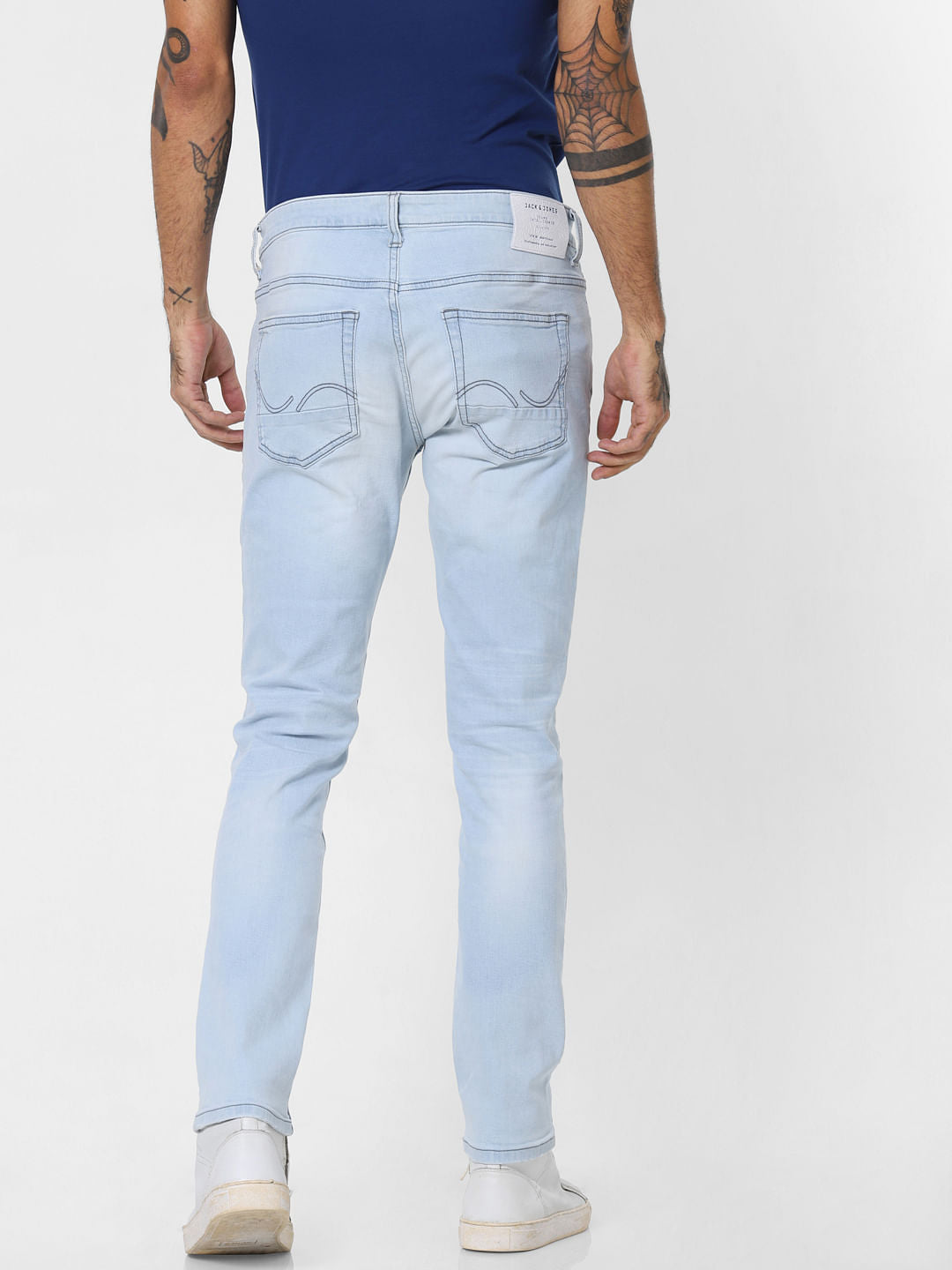 Light Blue Low Rise Washed Skinny Fit Jeans