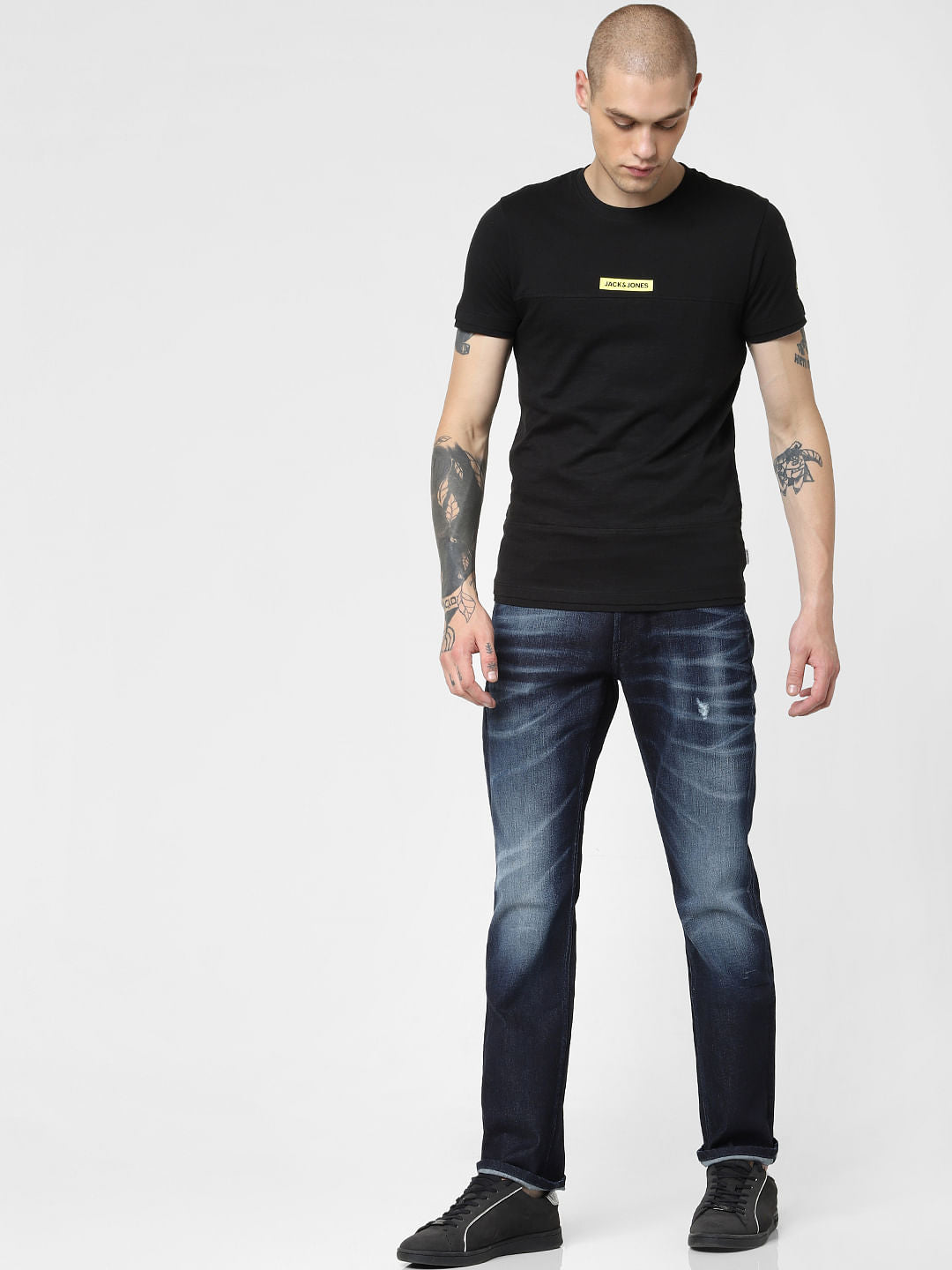 Blue Low Rise Washed Clark Regular Fit Jeans - 28/30
