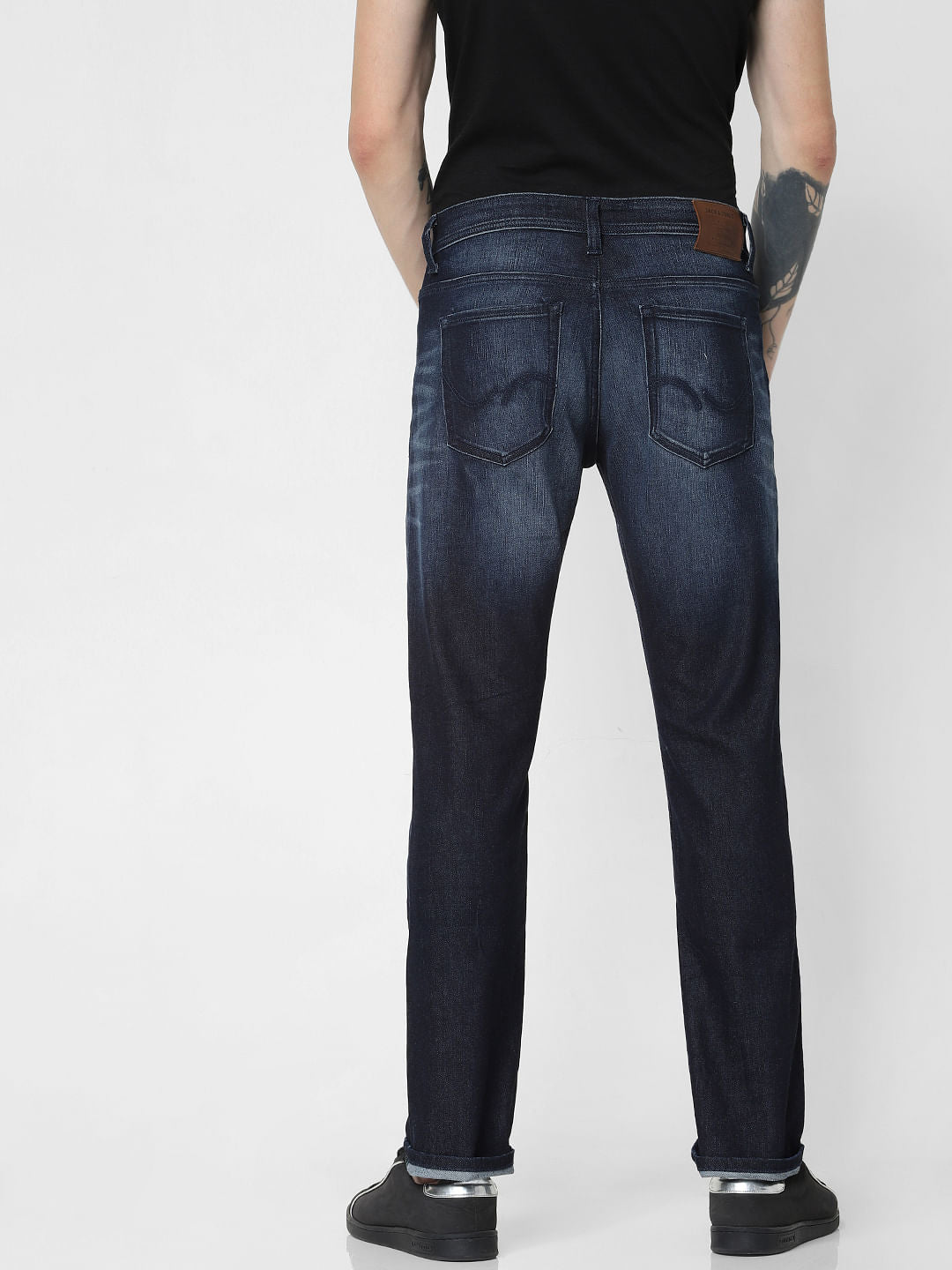 Blue Low Rise Washed Clark Regular Fit Jeans