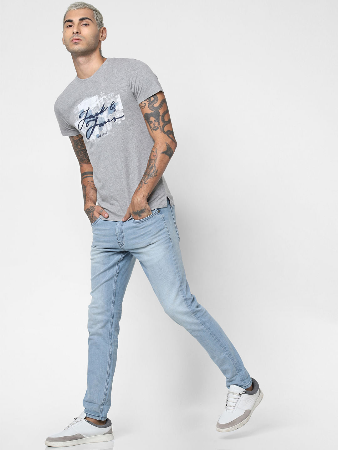 Light Blue Low Rise Glenn Slim Fit Jeans - 28/30