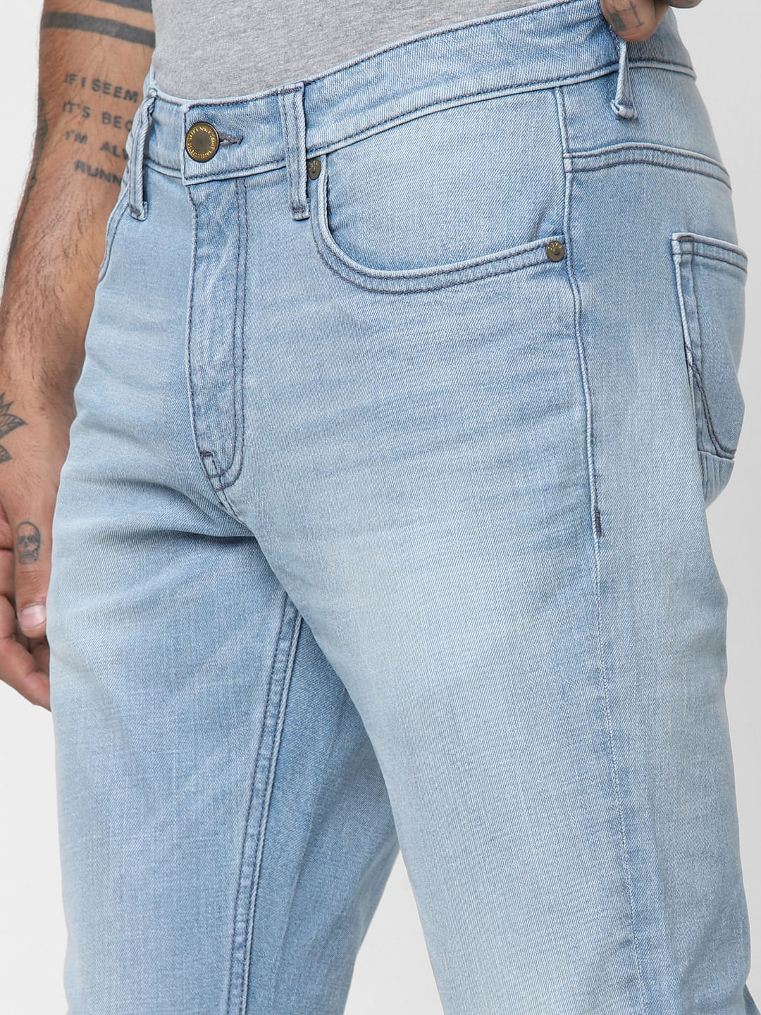 Light Blue Low Rise Glenn Slim Fit Jeans