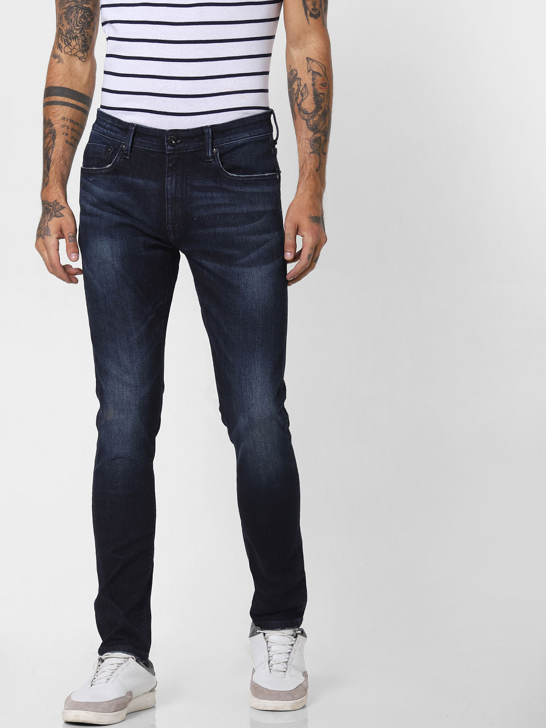 Dark Blue Low Rise Liam Skinny Fit Jeans - 28/30