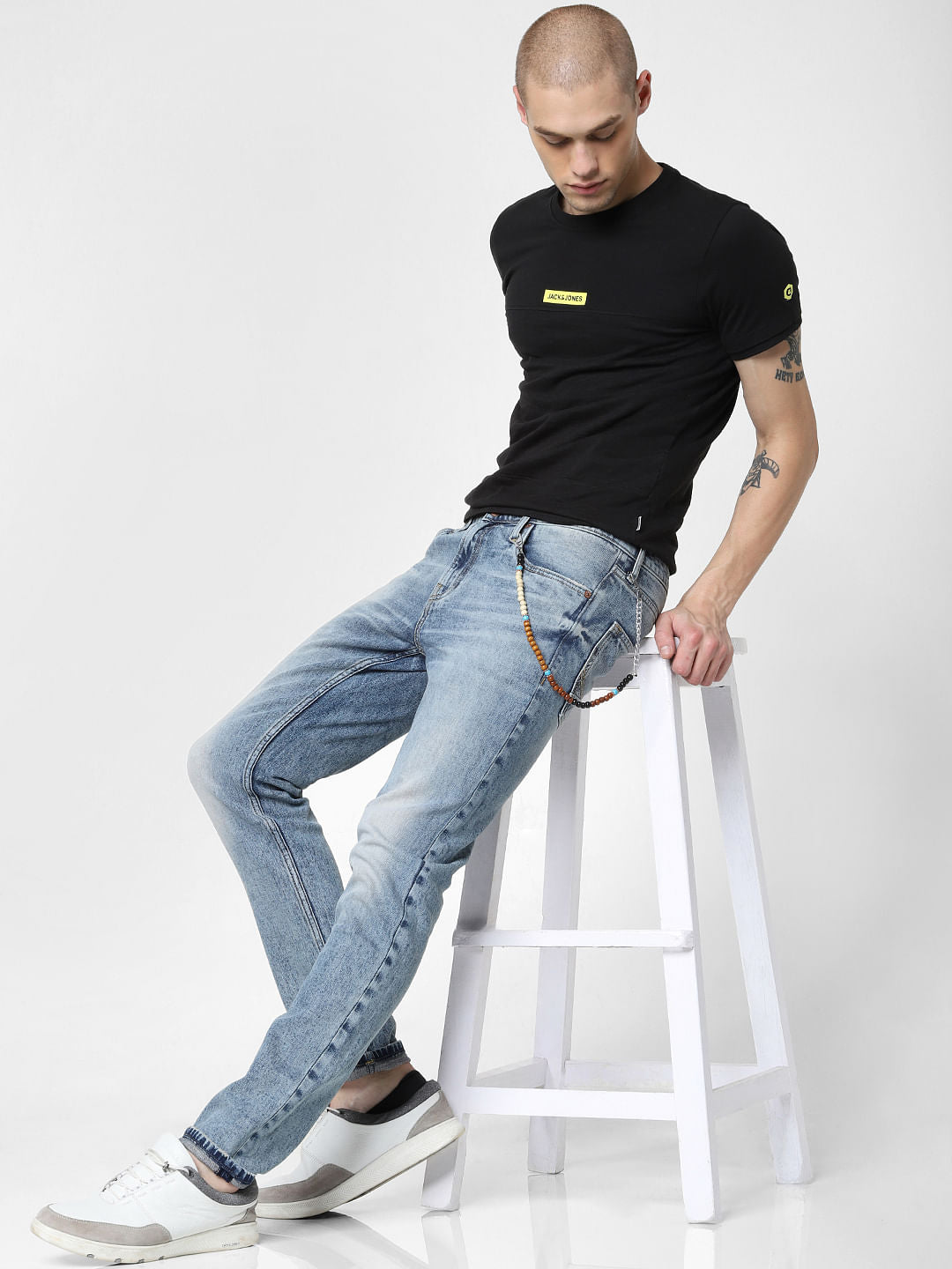Blue Low Rise Washed Ben Skinny Jeans - 28/30